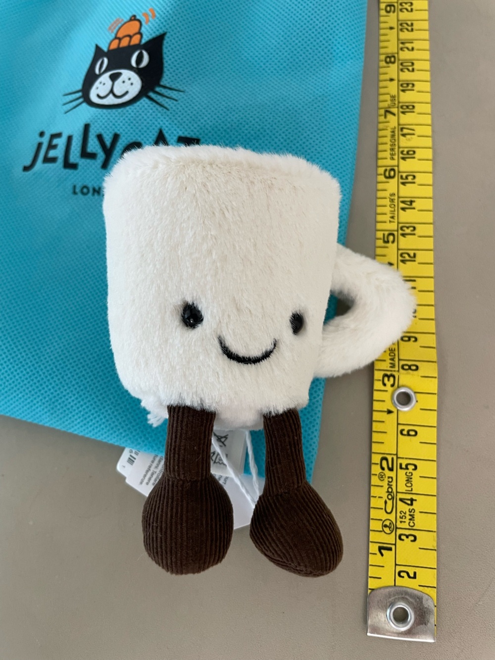 NWT Jellycat Amuseables Espresso Cup Plush Toy with Dust Bag & Tags coffee cute!